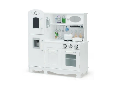 Slickblue Vintage like Play Kitchen Pretend Kids Cooking Playset Toys with Water Dispense