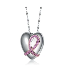 Gigi Girl Teens Two Tone with Infinity Pink Cubic Zirconia Heart Necklace