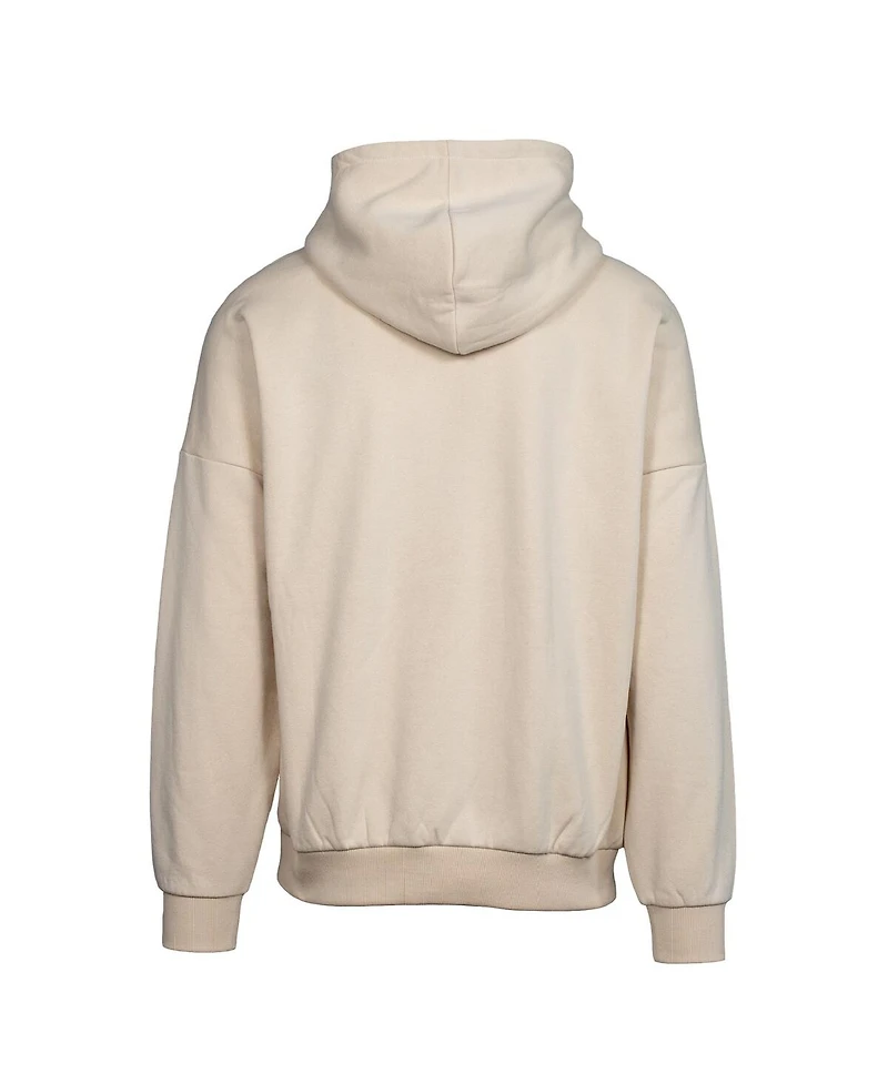 Men's LevelWear Connor Bedard Cream Chicago Blackhawks Oscar Name and Number Oversized Pullover Hoodie