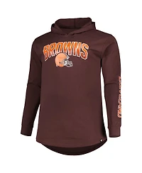 Men's Fanatics Brown Cleveland Browns Big and Tall Front Runner Pullover Hoodie