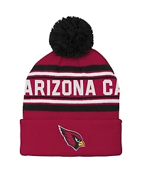 Youth Boys and Girls Cardinal Arizona Cardinals Jacquard Cuffed Knit Hat with Pom
