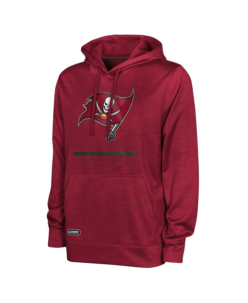 Men's Red Tampa Bay Buccaneers Speed Drill Streak Pullover Hoodie
