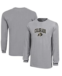 Big Boys Champion Gray Colorado Buffaloes Arch Over Logo Long Sleeve Jersey T-shirt