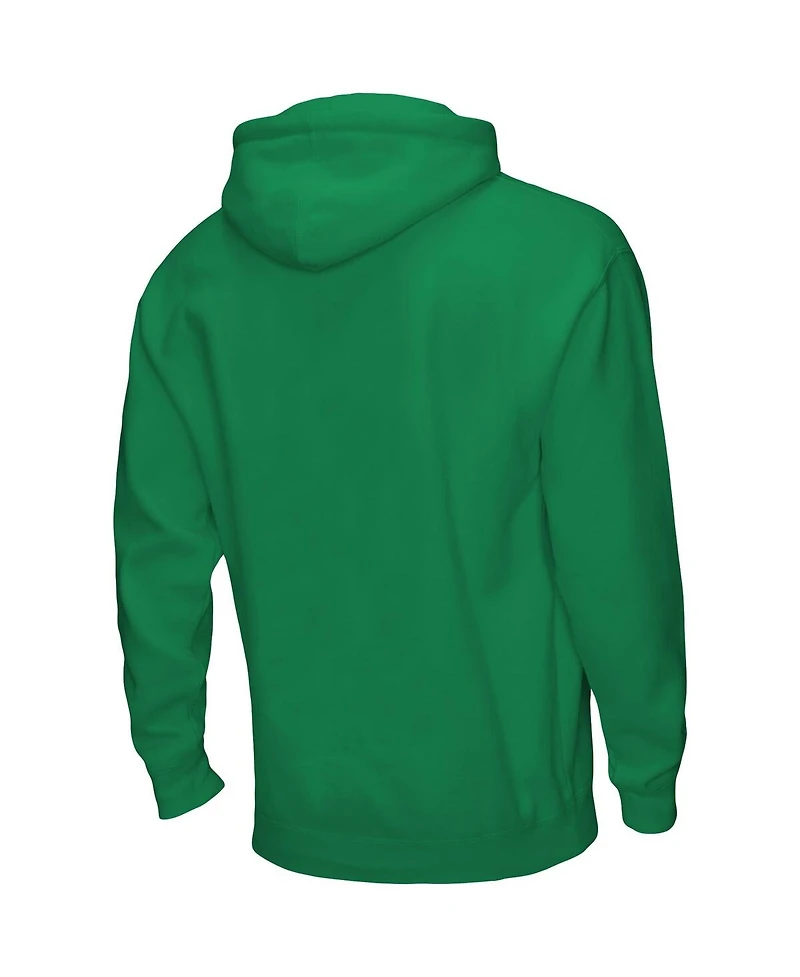 Men's Mitchell & Ness Kelly Green Distressed Philadelphia Eagles Go Birds Pullover Hoodie