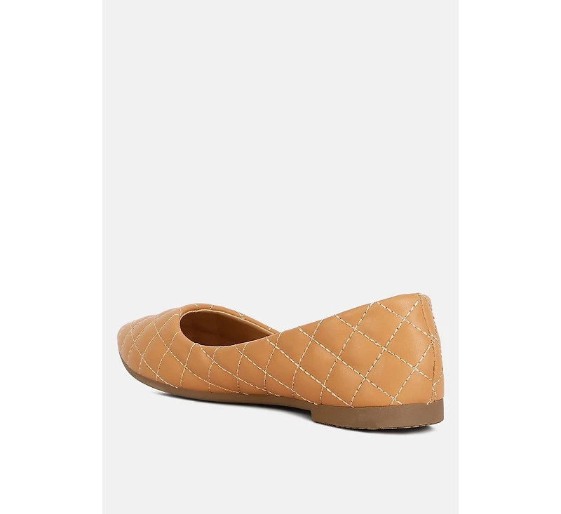 Rikhani Quilted Detail Ballet Flats Women