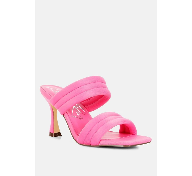 New Crush Quilted Spool Heel Sandals