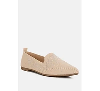 abedi rhinestone embellished pull tab loafers