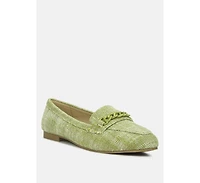 Abeera Chain Embellished Loafers