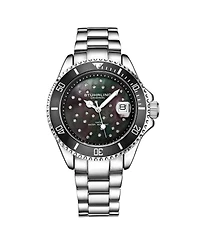 Stuhrling StarSea 3977 Women s Fashion Watch – Quartz Movement, 39mm Case, Mop Dial with Crystal Accents, 100M Water Resistance