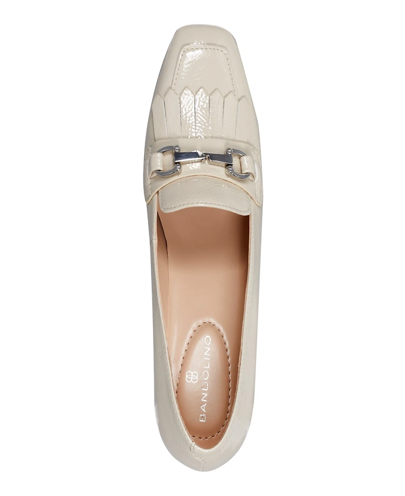 Bandolino Women's Landrys Square Toe Block Heel Loafer Pumps