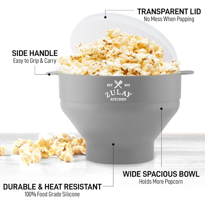 Collapsible Popcorn Maker with Lid