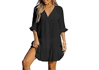 Cupshe Women's Aubree Ruffled Swim Cover-Up Dress