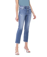 Flying Monkey Women's High Rise Slim Straight Jeans
