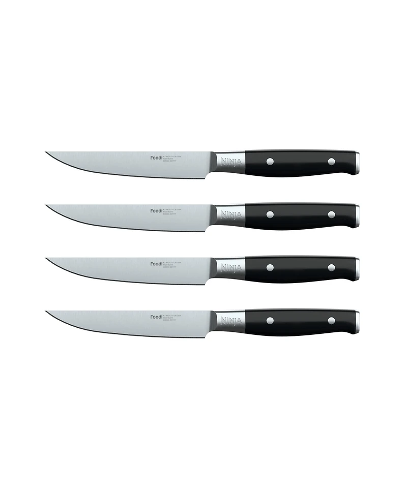 Ninja Foodi NeverDull German Stainless Steel Premium System 4-Piece Steak Knife Set