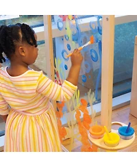 Kaplan Early Learning Easy to Grip Colored Chubby Brushes- Set of 30