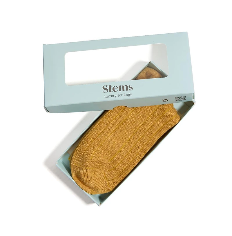 Stems Women's Lux Italian Wool Cashmere Crew Socks Gift Box