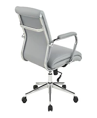 Office Star 41.25" Fabric, Chrome Mid Back Manager's Chair