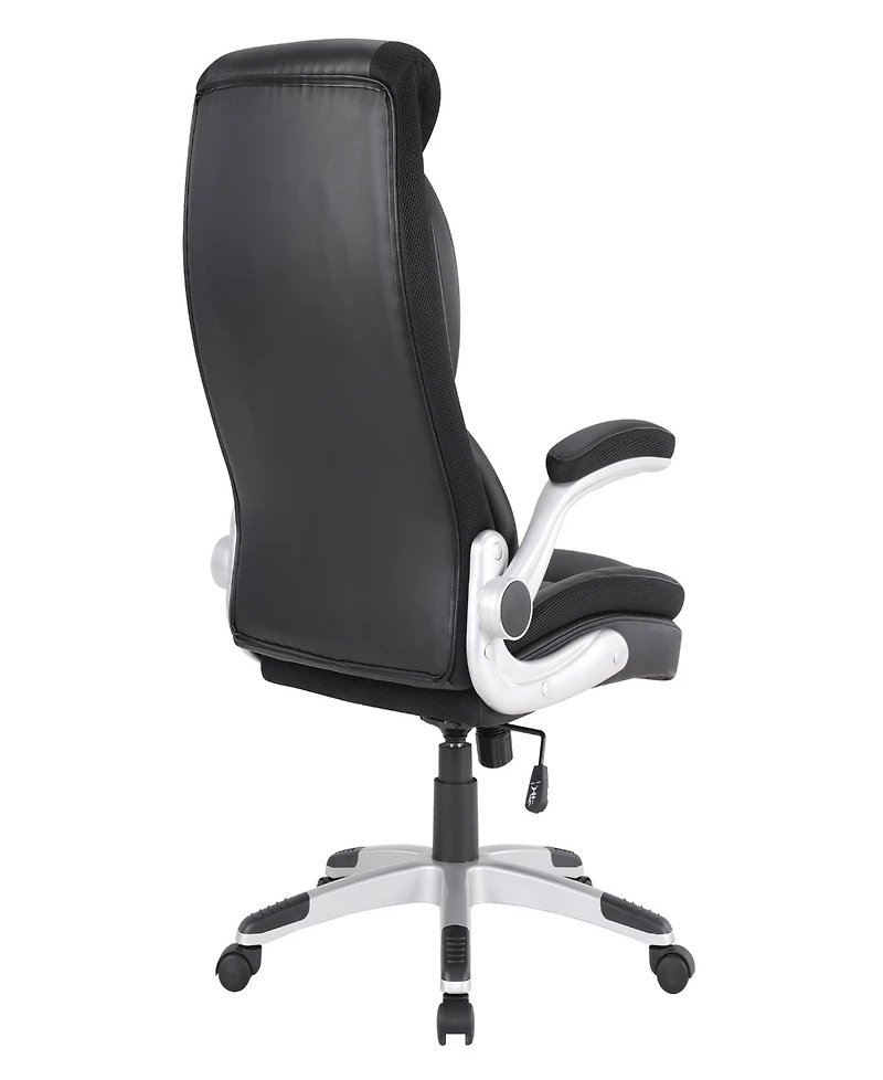 Office Star 49.5" Leather, Nylon Executive Bonded Leather Chair