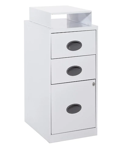 Office Star 27.75" 3 Drawer Locking Metal File Cabinet