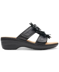 Clarks Merliah Raelyn Flower-Detail Wedge Heel Platform Sandals