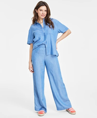 On 34th Women's Easy Button Front Shirt, Created for Macy's