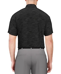 Pga Tour Men's Short Sleeve Airflux Heather Golf Polo Shirt