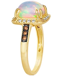 Le Vian Neopolitan Opal (1-5/8 ct. t.w.) & Diamond (1/5 ct. t.w.) Halo Ring in 14k Gold