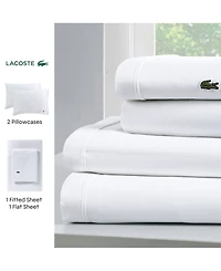 Lacoste Home Solid Cotton Percale Sheet Set