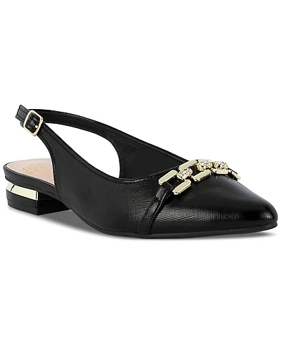 Jones New York Women's Quinay Pave Chain Slingback Flats