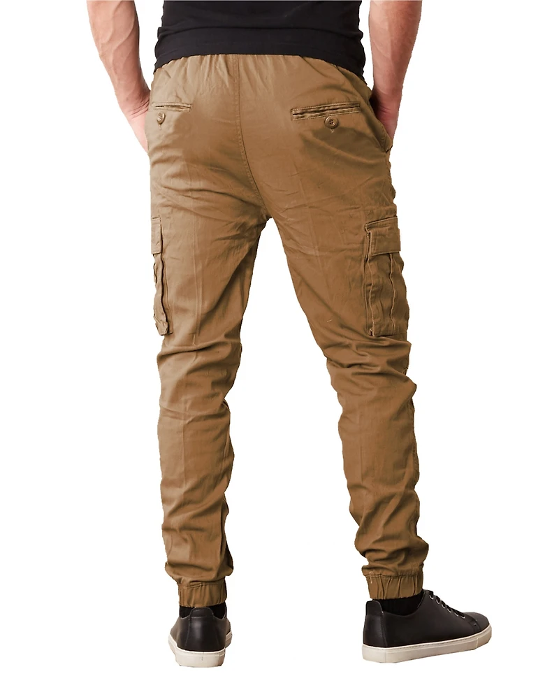 Galaxy By Harvic Men's Slim Fit Stretch Cargo Jogger Pants