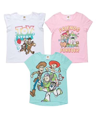 Disney Pixar Toddler Girls Disney Toy Story 3 Pack T-Shirts