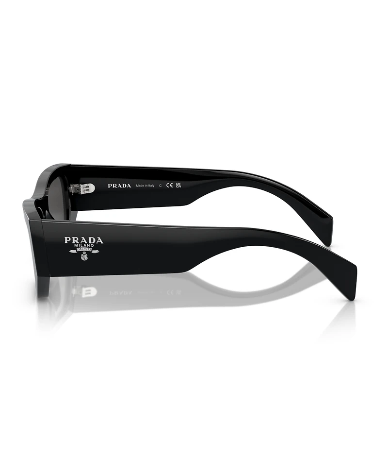 Prada Low Bridge Rectangular Unisex Sunglasses, Pr A01SF