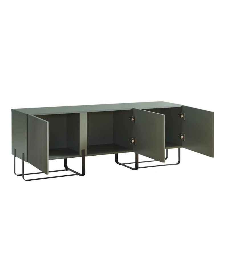 Furniture of America 60" Mdf Milo Modern Composite Three Cabinet Tv Stand