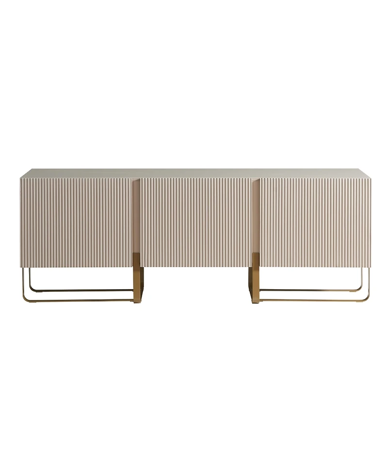Furniture of America 60" Mdf Milo Modern Composite Three Cabinet Tv Stand