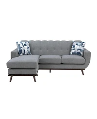 White Label Andora Reversible 87" Sofa Chaise