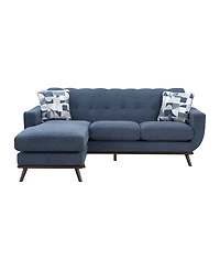 White Label Andora Reversible 87" Sofa Chaise