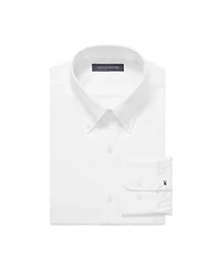 Tommy Hilfiger Men's Th Flex Regular Fit Wrinkle Resistant Stretch Twill Dress Shirt