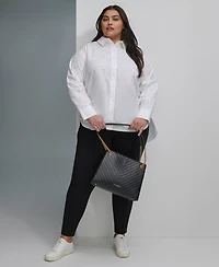 Karl Lagerfeld Paris Plus Size Imitation Pearl Blouse, First@Macy's