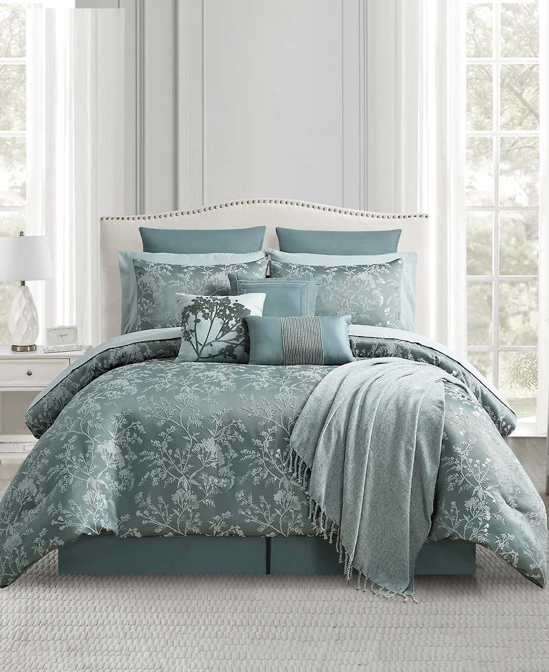 Sunham Harrison Botanical 14-Pc. Comforter Set, Queen