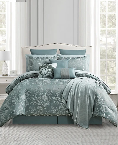 Sunham Harrison Botanical 14-Pc. Comforter Set, Queen