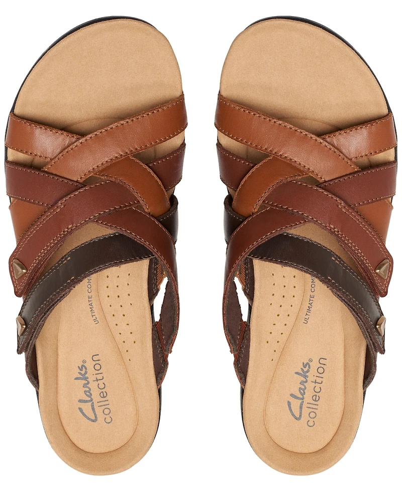 Clarks Laurieann Bali Strappy Platform Slide Sandals