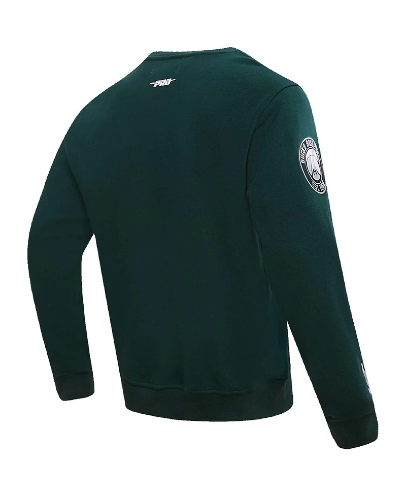 Men's Pro Standard Giannis Antetokounmpo Hunter Green Milwaukee Bucks Avatar Pullover Sweatshirt