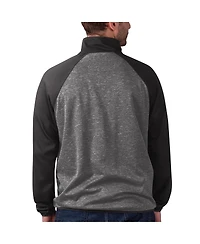 Men's G-iii Sports by Carl Banks Black Vegas Golden Knights Runners Raglan Full-Zip Track Jacket