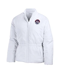 Women's Wear by Erin Andrews White New York Giants Packaway Full-Zip Puffer Jacket