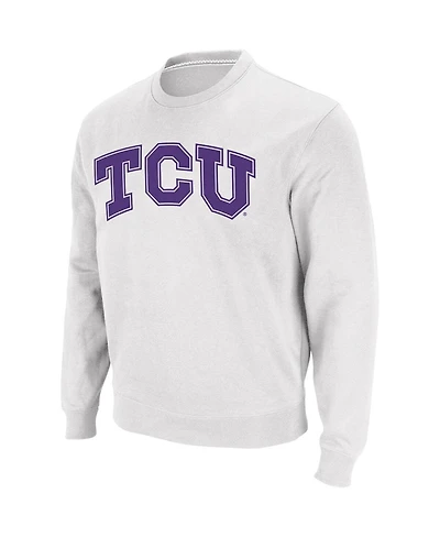 Colosseum Men's Tcu Horned Frogs Arch & Logo Crew Neck Sweatshirt