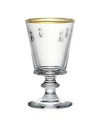 La Rochere Gold Rimmed Napoleon Bee 9 oz. Wine Glass, Set of 4