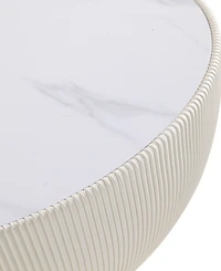 Manhattan Comfort Anderson 3-Piece Leatherette Upholstered Coffee Table and End Set