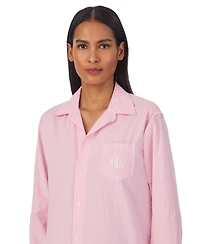 Lauren Ralph Women's Long-Sleeve Roll-Tab His Shirt Sleepshirt