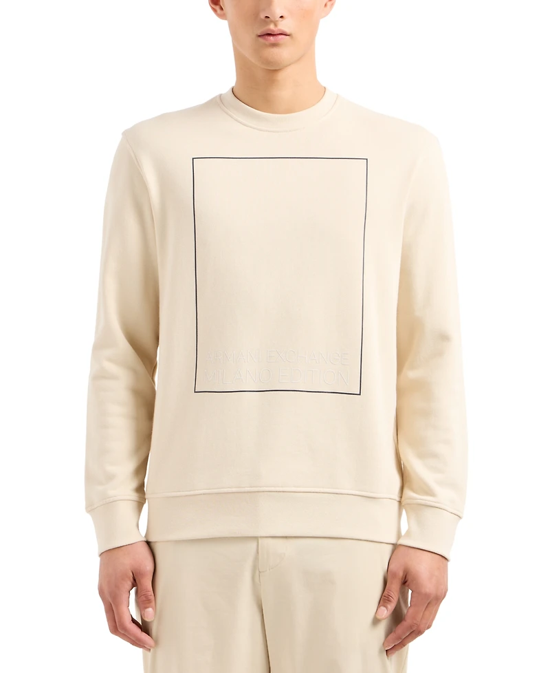 A|X Armani Exchange Men's Limited Edition Milano Box Logo Sweatshirt