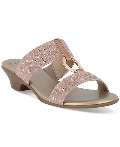 Jones New York Women's Eanna Ornamented Double Band Dress Sandals